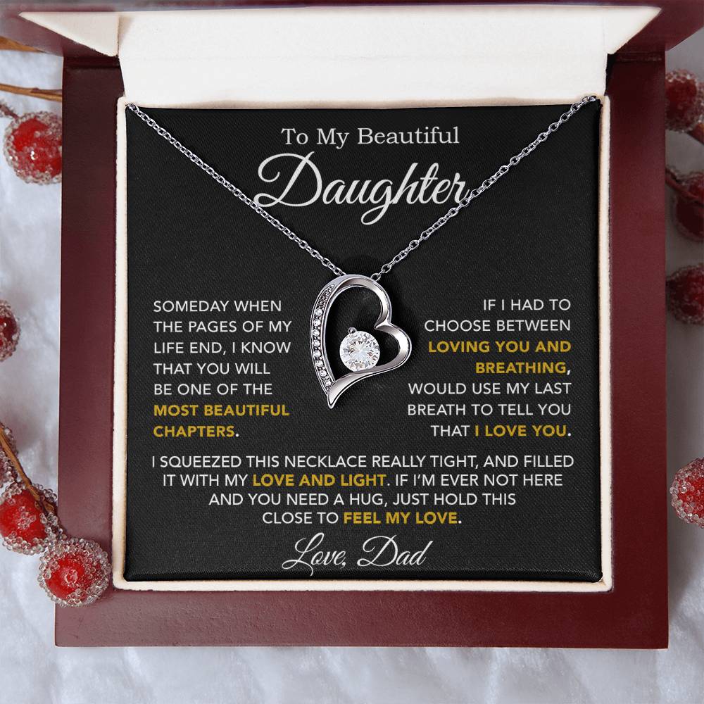 To My Daughter Necklace, Daughter Father Necklace, Daughter Gift From Dad 3_10