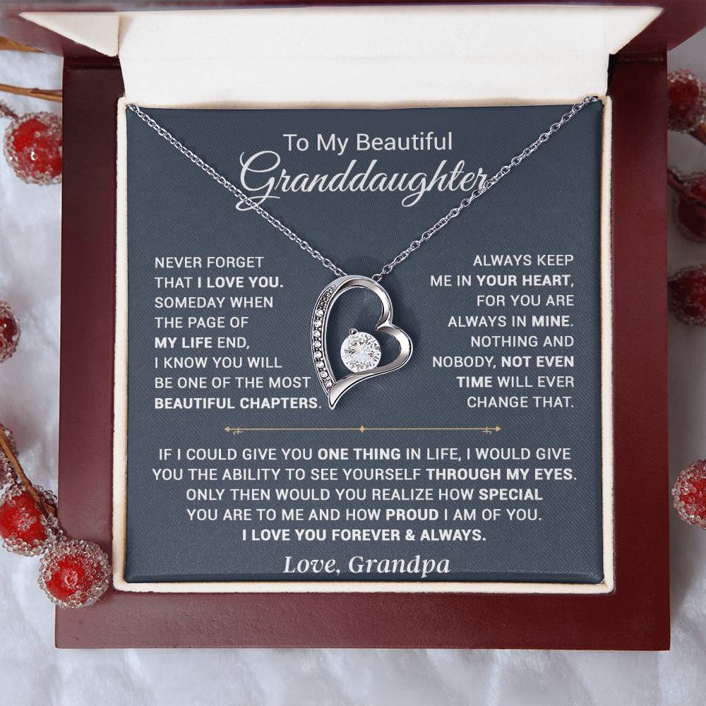 To My Granddaughter Necklace, Xmas Birthday Gift For Granddaughter From Grandpa 13_9