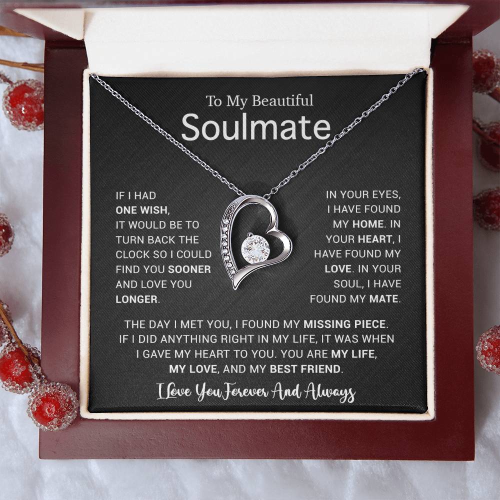 To My Soulmate Necklace, Gift For Soulmate, Anniversary Gift, Birthday Gift 4_5