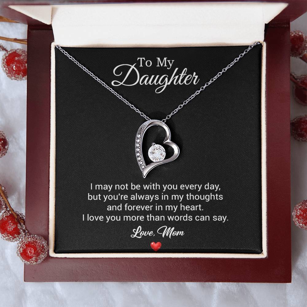 To My Daughter Necklace, Gift For Daughter From Mom, Daughter Mother Necklace
