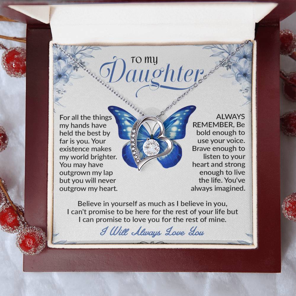 To My Daughter Necklace, Daughter Father Necklace, Daughter Gifts from Dad
