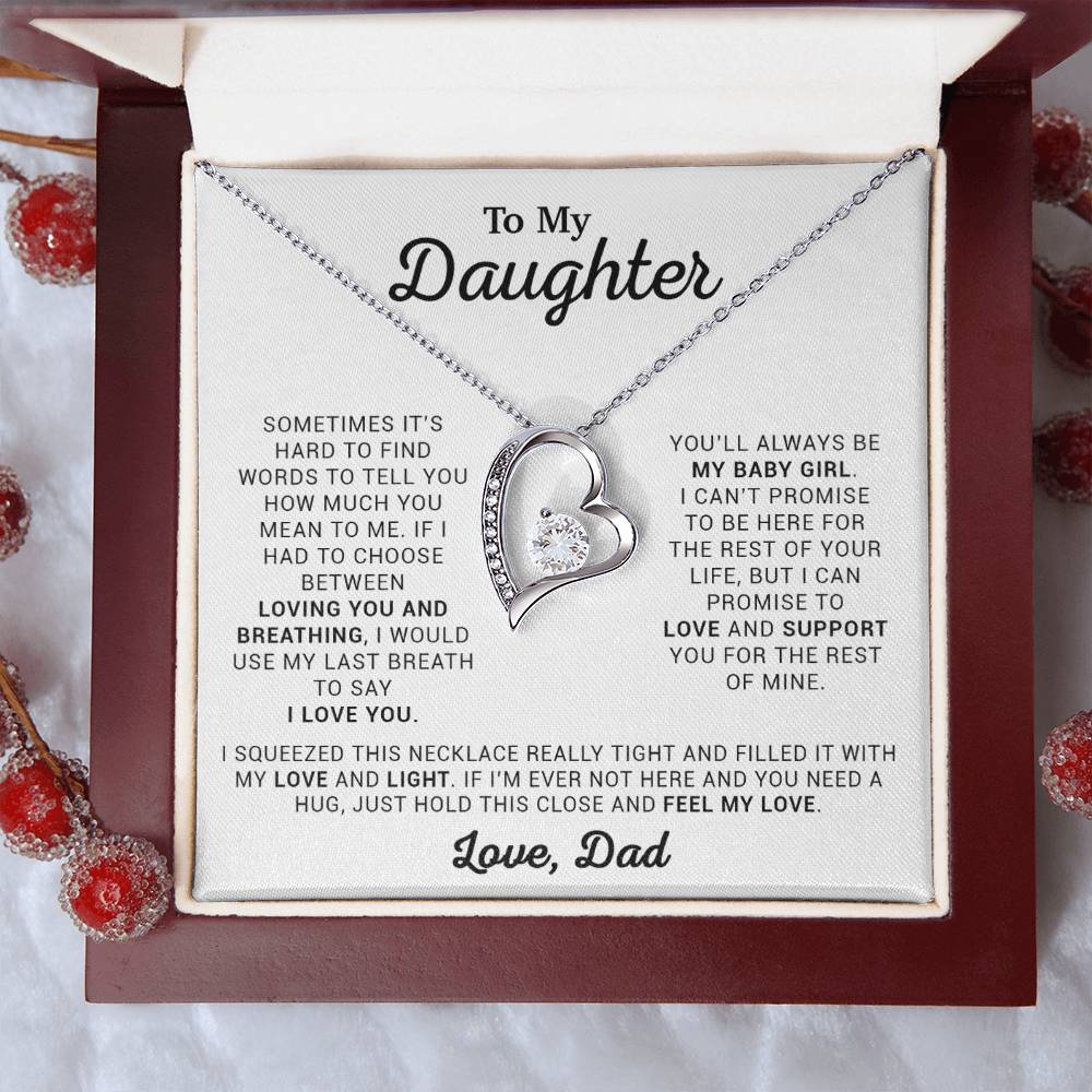 To My Daughter Necklace, Daughter Necklace, Gift For Daughter From Dad 9_4