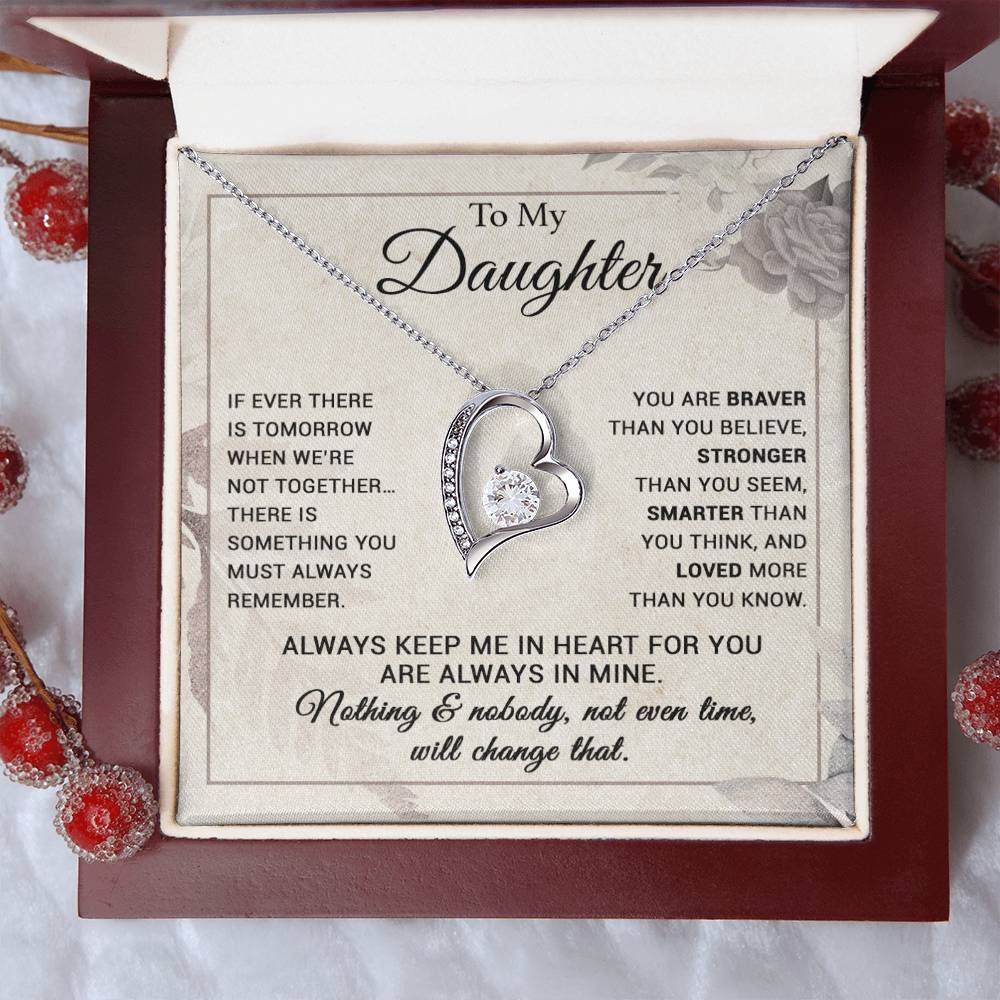 To My Daughter Necklace, Gift From Mom, Dad, Christmas Gift