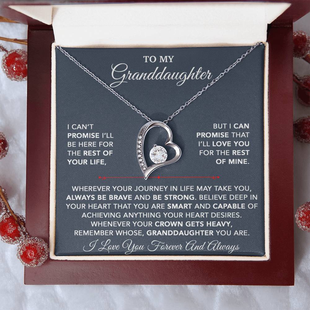 To My Granddaughter Necklace, Granddaughter Gift from Grandpa, Christmas Gift 28_9_Blue