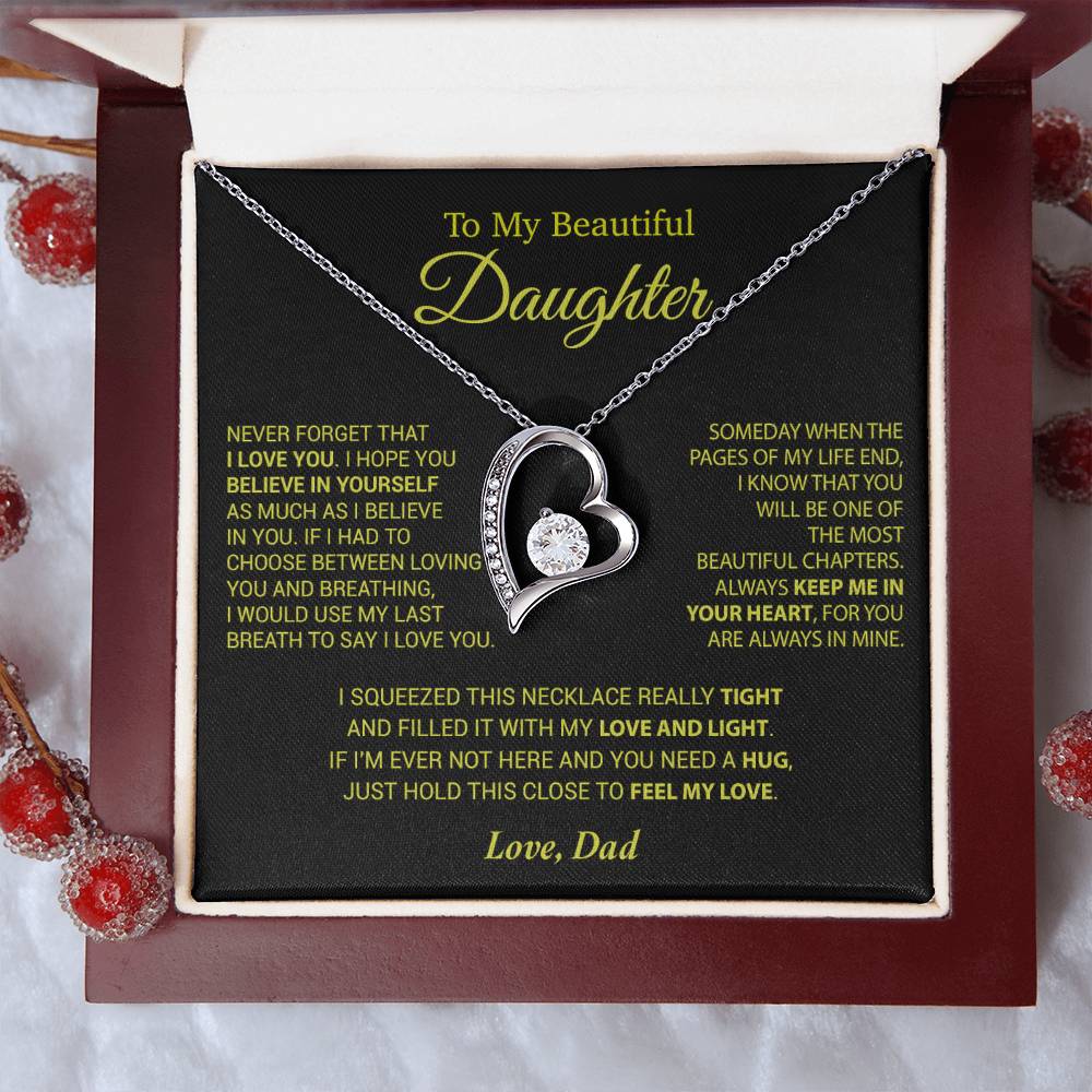 To My Daughter Necklace, Daughter Father Necklace, Daughter Gift From Dad 6_9_xanh