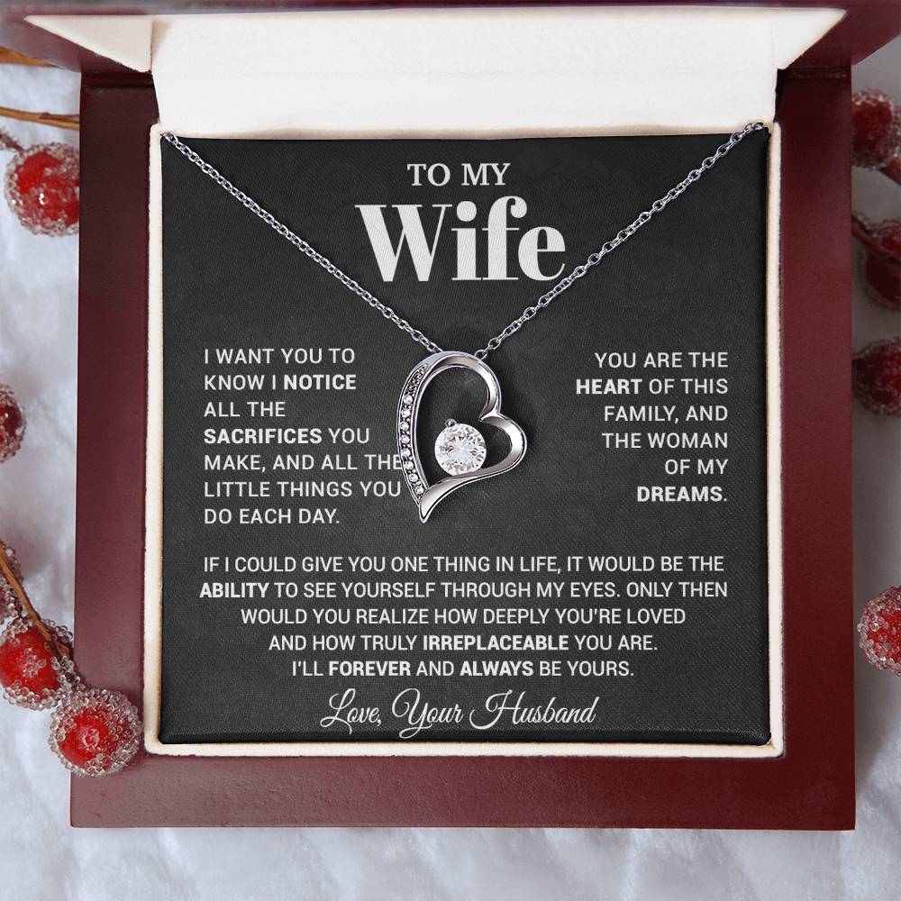 To My Wife Necklace, Christmas Gifts For Women, Anniversary Gift For Wife 6_10_Black