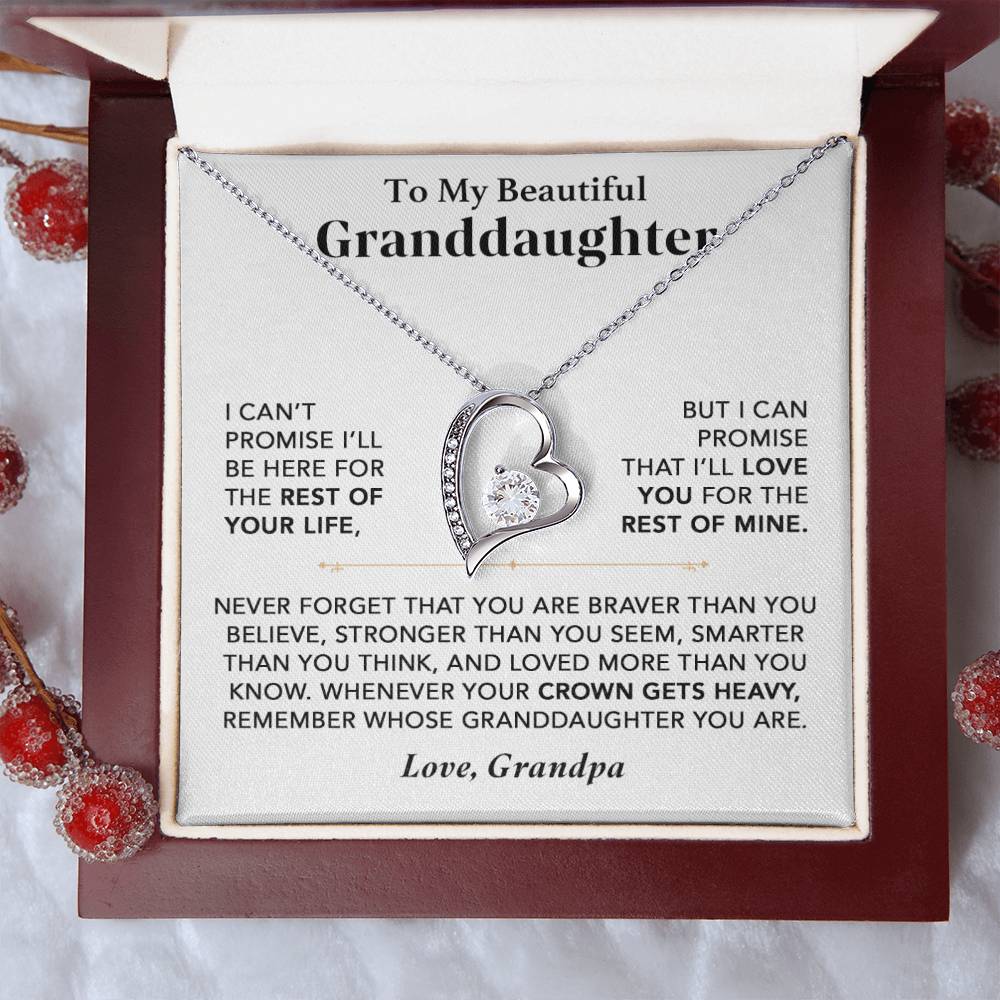 To My Granddaughter Necklace, Granddaughter Gift from Grandma, Gift from Grandpa 1_8