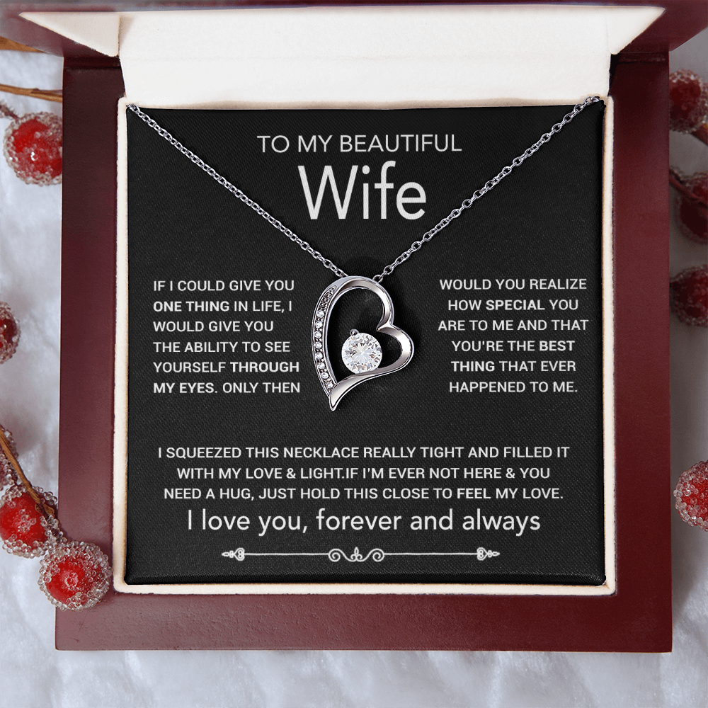 To My Wife Necklace, Christmas Gifts For Women, Anniversary Gift For Wife 8_10_Black