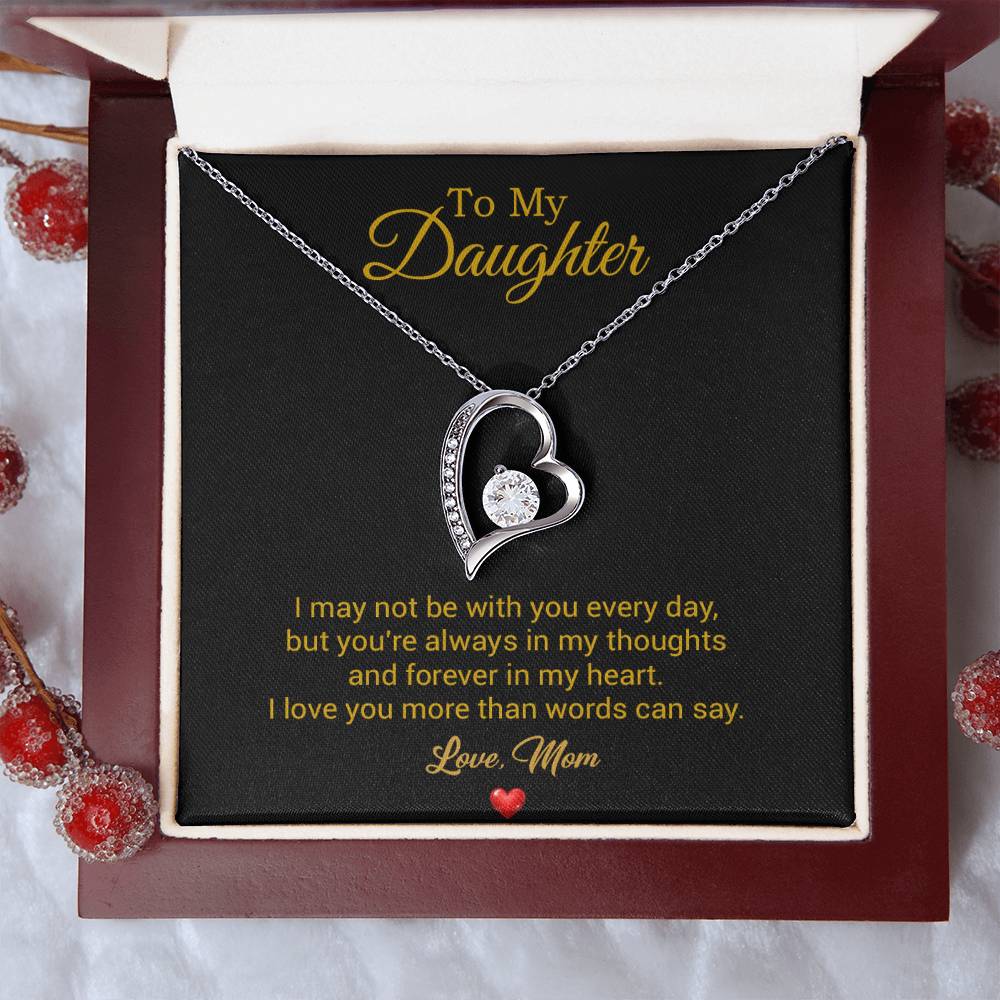 To My Daughter Necklace, Gift For Daughter From Mom, Daughter Mother Necklace