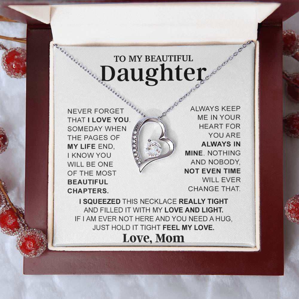 To My Daughter Necklace, Gift From Mom For Daughter, Gift Birthday, Christmas