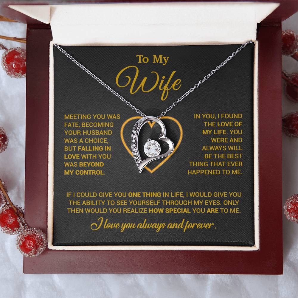 To My Wife Necklace, Christmas Gifts For Women, Anniversary Gift For Wife 11_12_Gold
