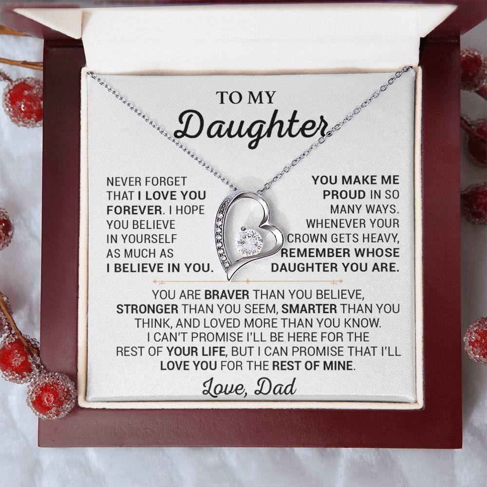 To My Daughter Necklace, Daughter Father Necklace, Daughter Gift From Dad 28_5