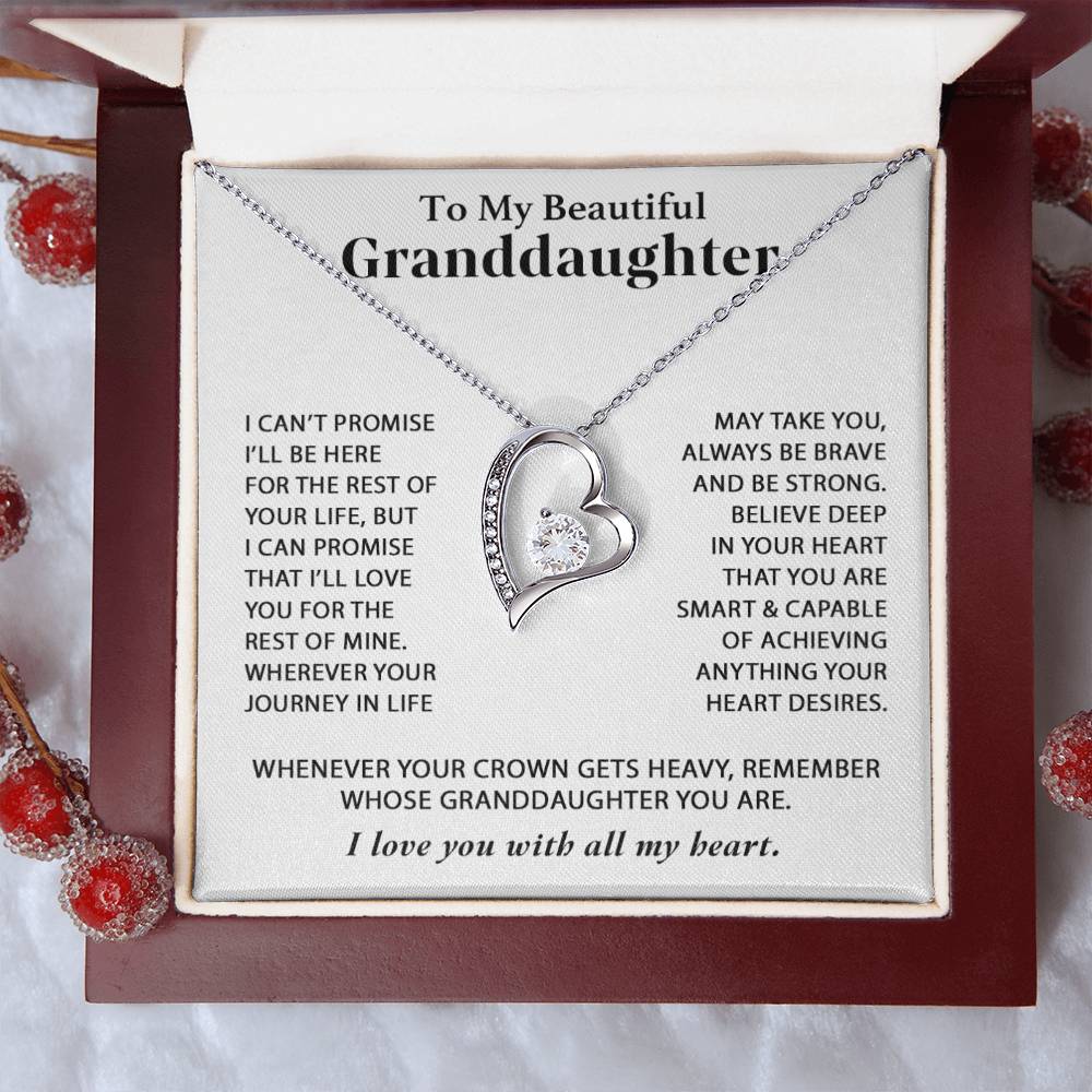 To My Granddaughter Necklace, Granddaughter Gifts From Grandpa, Birthday Gift