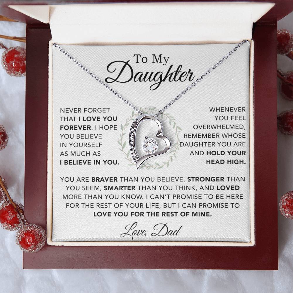 To My Daughter Necklace, Gift for Daughter from Dad, Father Daughter Necklace 27_11