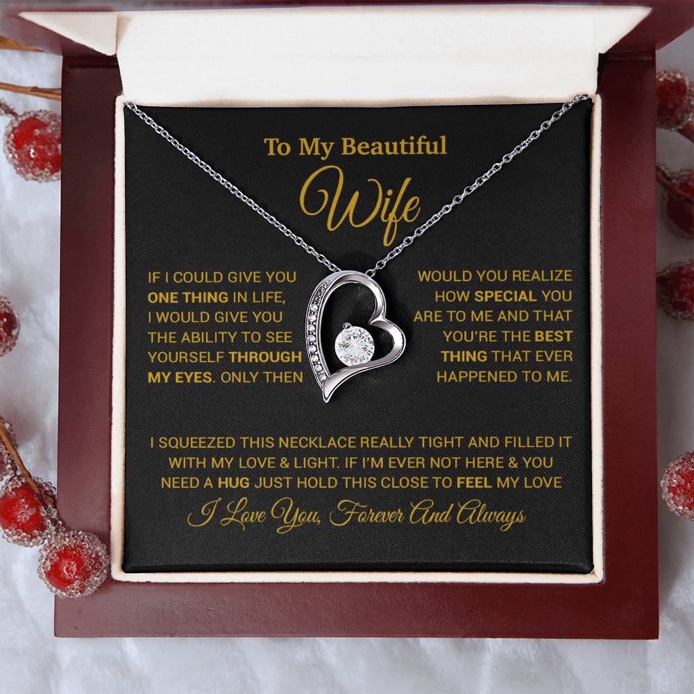 To My Wife Necklace, Christmas Gifts For Wife, Anniversary Cute Gift For Wife_24_8_Gold