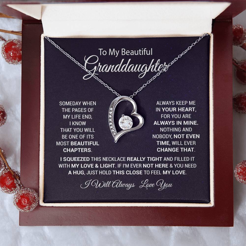 To My Granddaughter Necklace, Gift For Granddaughter, Christmas Gift