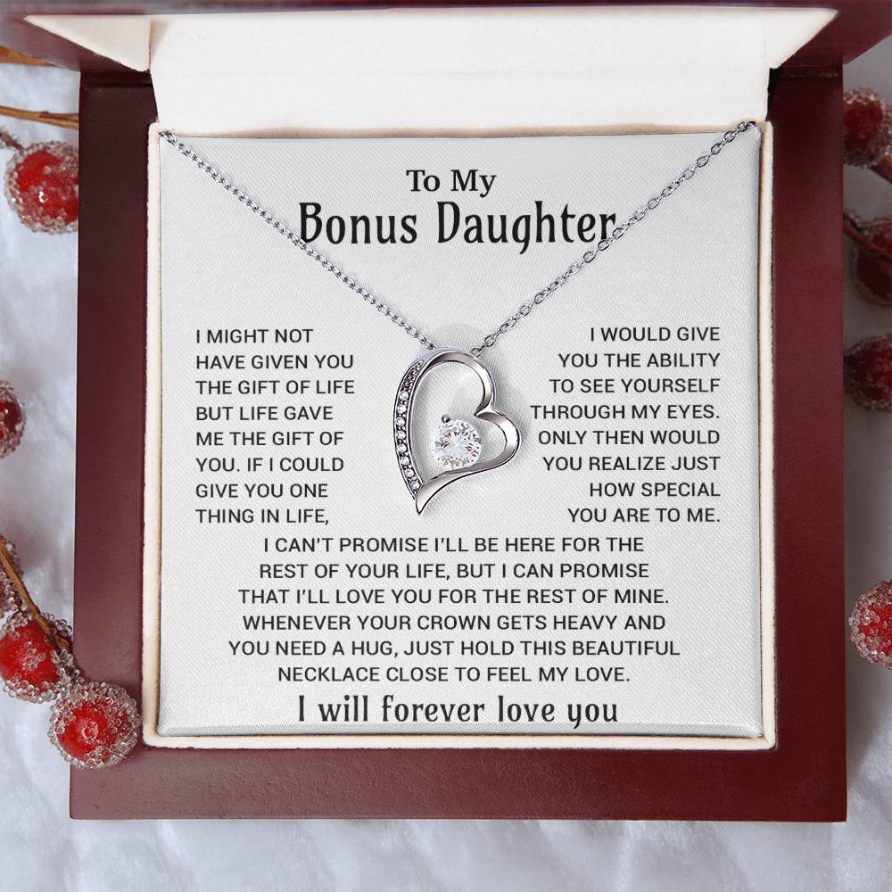 To My Bonus Daughter Necklace, Gift for Bonus Daughter, Step Daughter Birthday 23_11