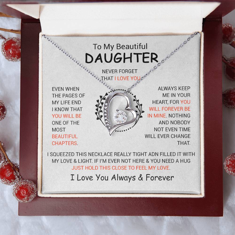 To My Daughter Necklace, Daughter Father Necklace, Daughter Gift From Dad, Mom 4_12