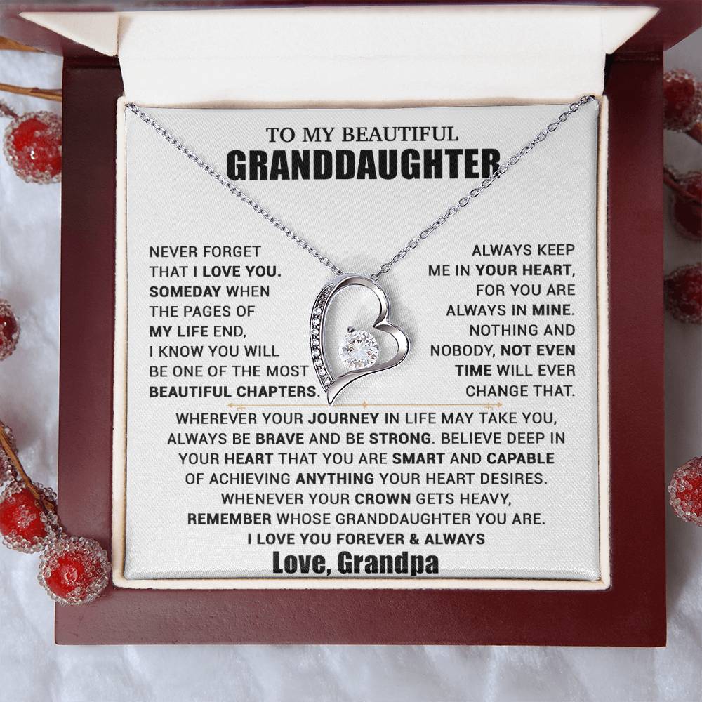 To My Granddaughter Necklace, Granddaughter Gift from Grandpa, Christmas Gift 11_10