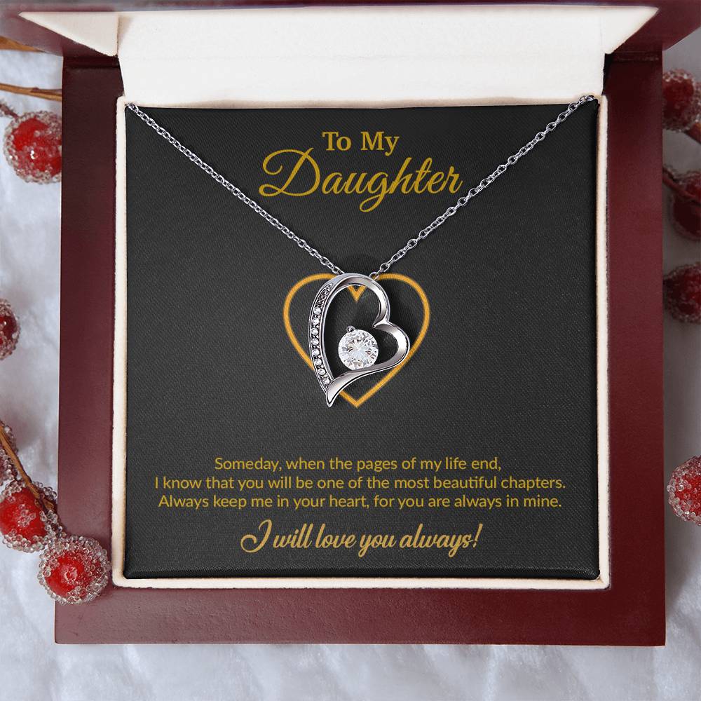 To My Daughter Necklace, Gift for Daughter from Mom, Mother Daughter Necklace