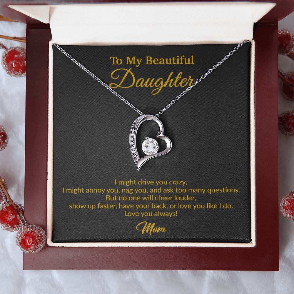 To My Daughter Necklace, Gift for Daughter from Mom, Mother Daughter Necklace