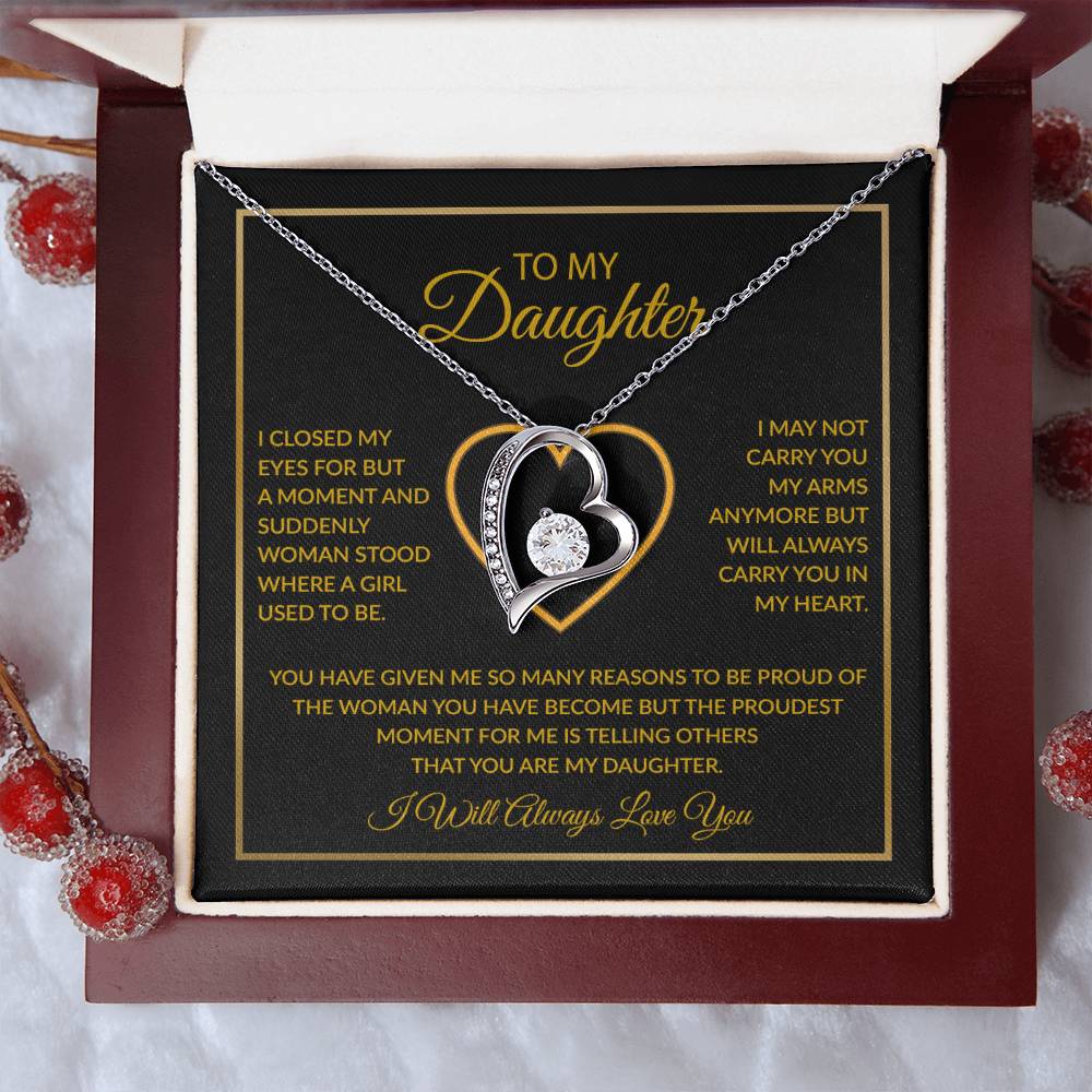 To My Daughter Necklace, Gift for Daughter from Dad, Daughter Father Necklace 27_11_Gold