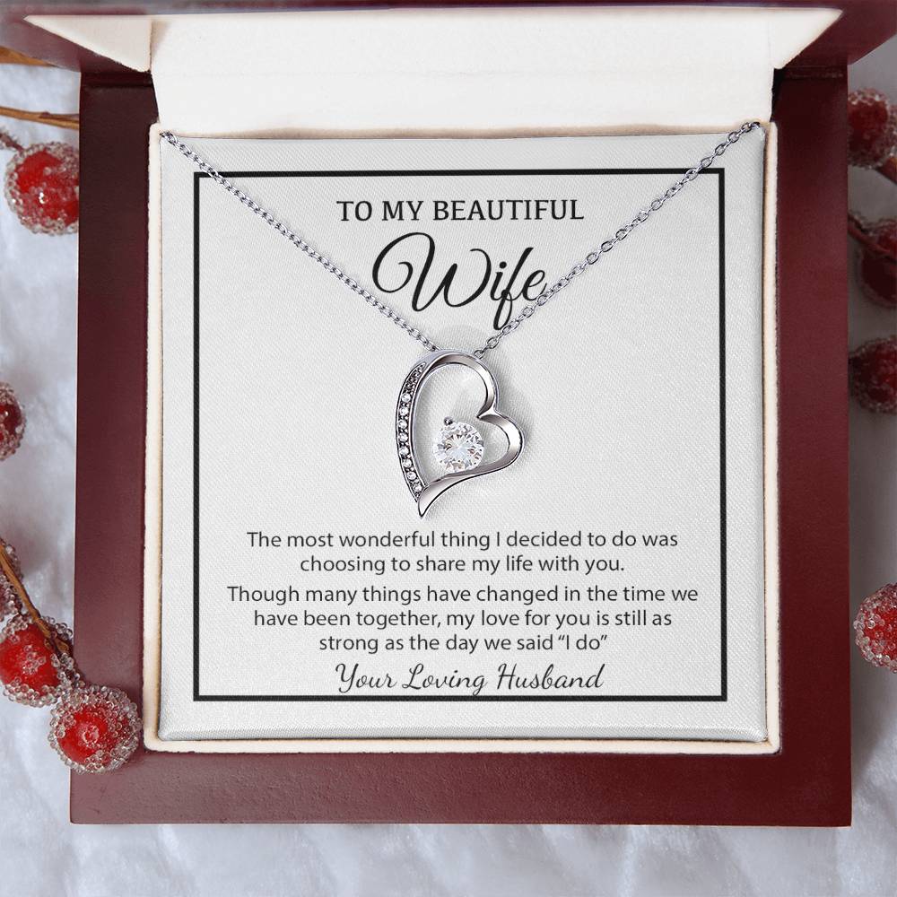 To My Wife Necklace, Christmas Gifts For Women, Anniversary Gift For Wife 4_12_White