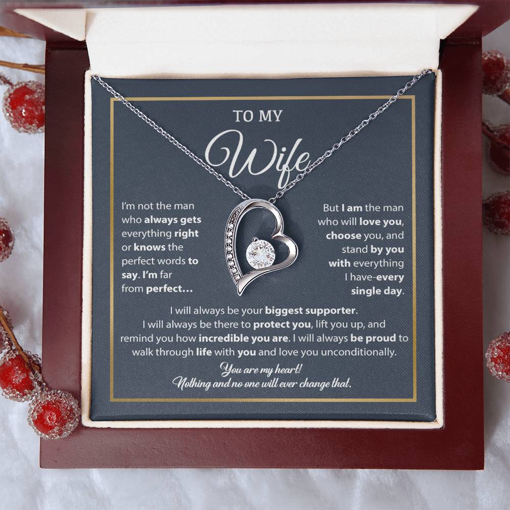 To My Wife Necklace, Gift For Wife, Anniversary Gift For Wife, Necklace For Wife 5_1_Blue_White