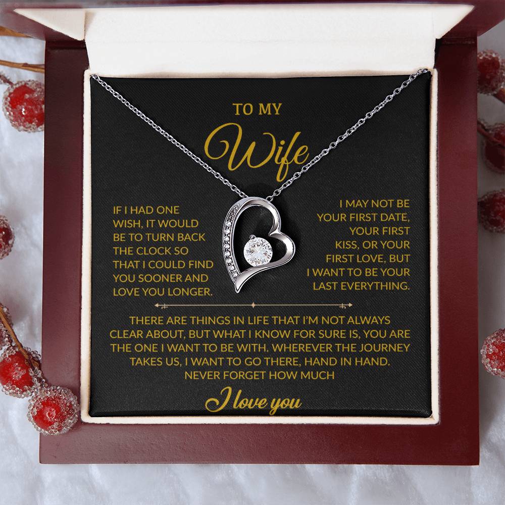 To My Wife Necklace, Gift For Wife, Anniversary Gift For Wife, Necklace For Wife 28_7_Gold