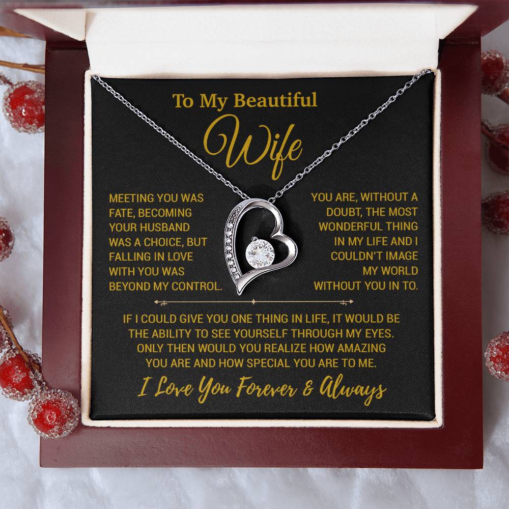 To My Wife Necklace, Christmas Gifts For Women, Anniversary Gift For Wife 25_12_Gold