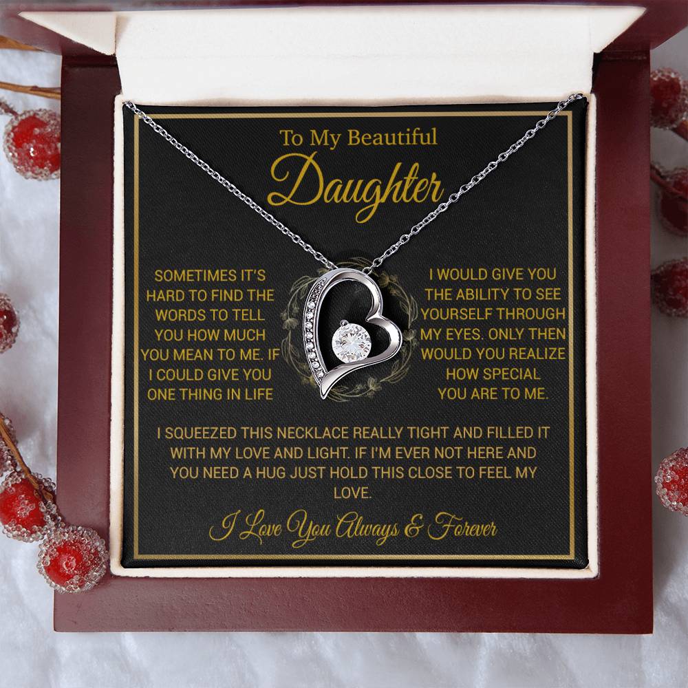 To My Daughter Necklace, Daughter Father Necklace, Daughter Gift From Dad,Mom 23_1