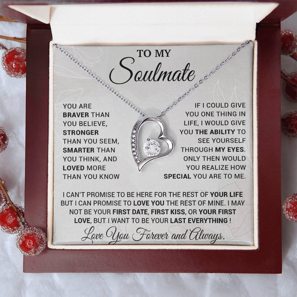 To My Soulmate Necklace, Necklace Gift, Soulmate Gift, Soulmate Jewelry