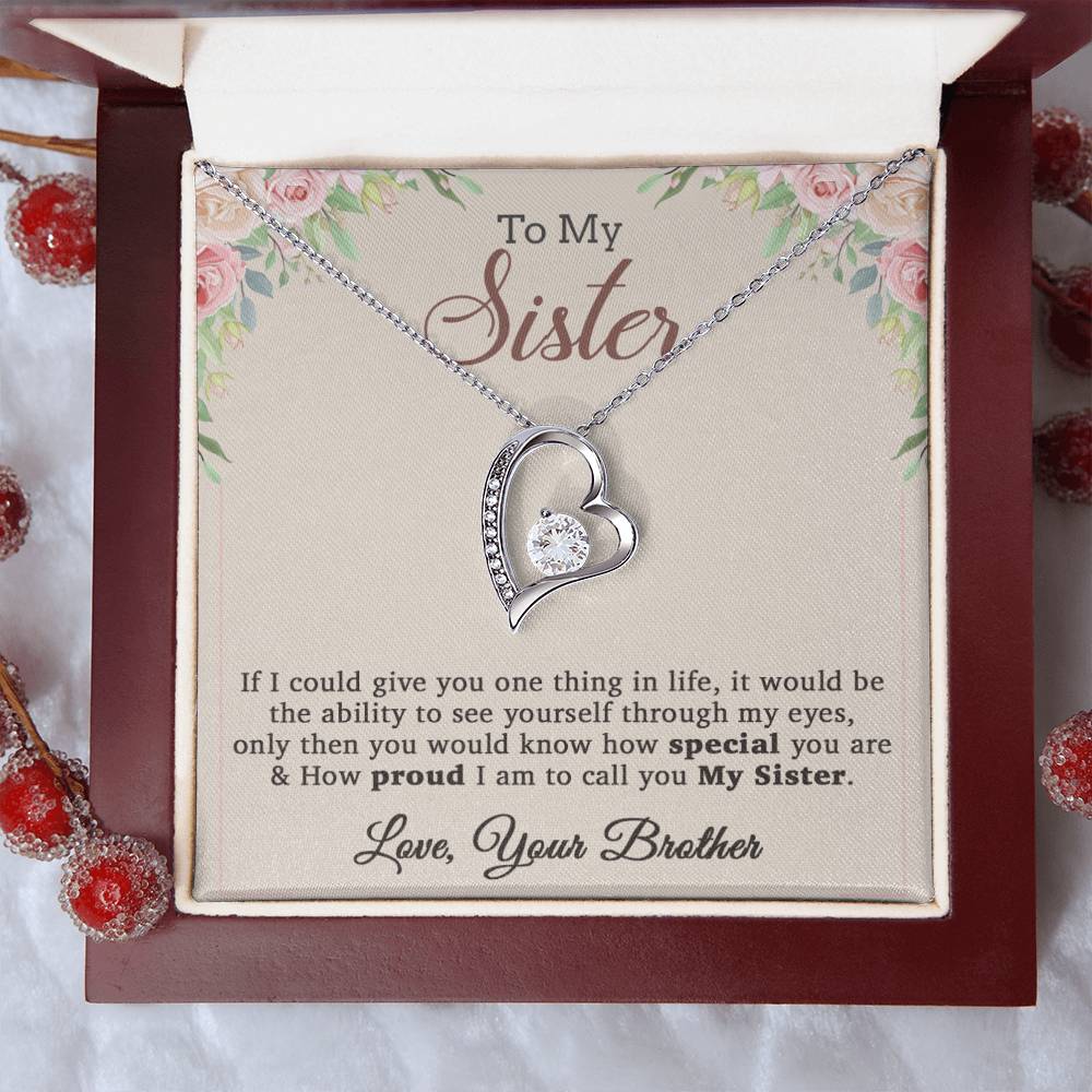 To My Sister Necklace, Brother to Sister, Birthday gift For Sister from Brother 7_12