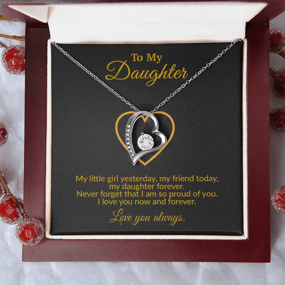 To My Daughter Necklace, Gift for Daughter from Mom, Mother Daughter Necklace