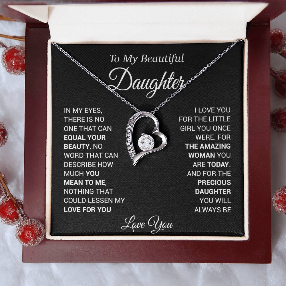 To My Daughter Necklace, Love Dad, Beautiful Necklace Gift, From Father Dad