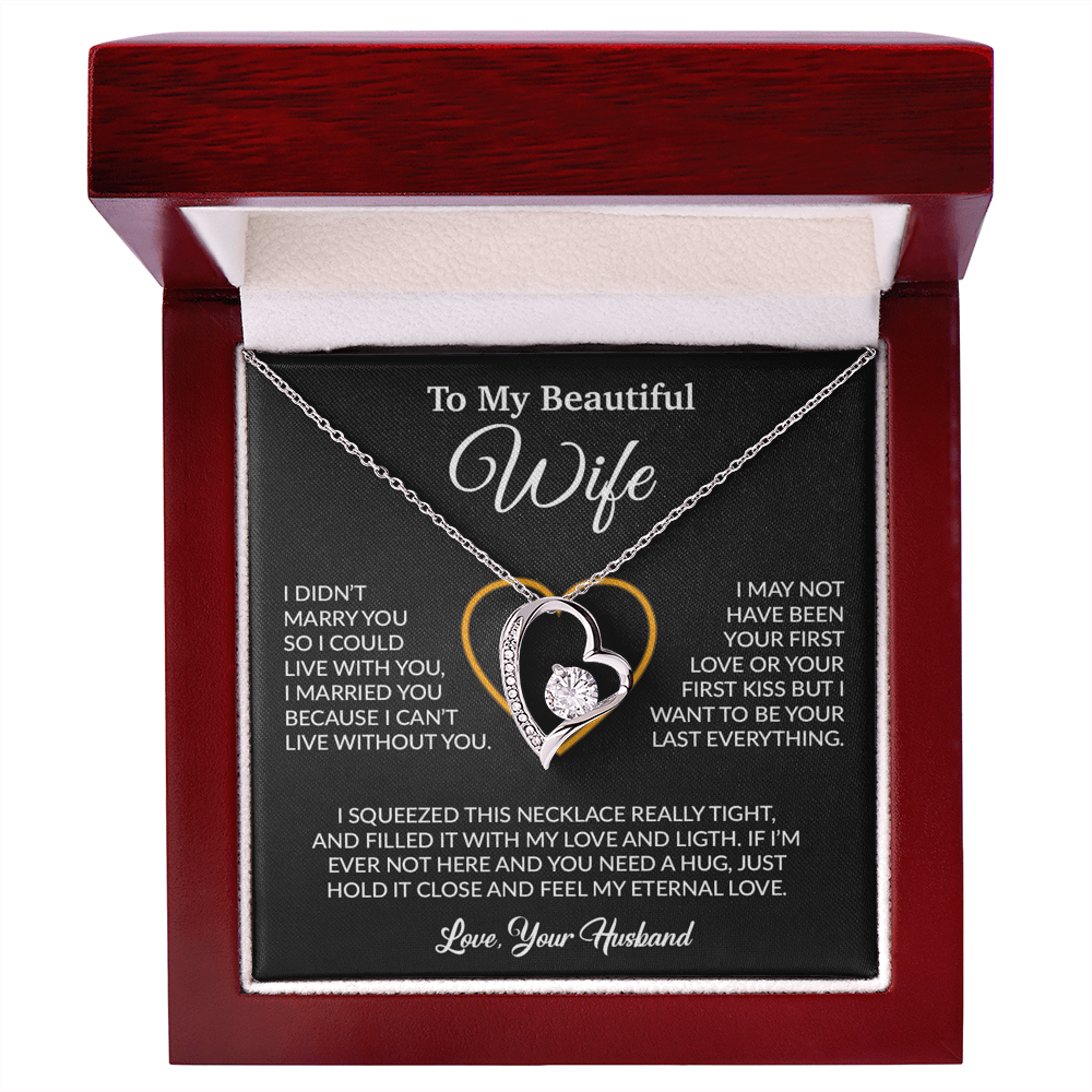 To My Wife Necklace, Gift For Wife, Anniversary Gift For Wife, Necklace For Wife 23_2_Black