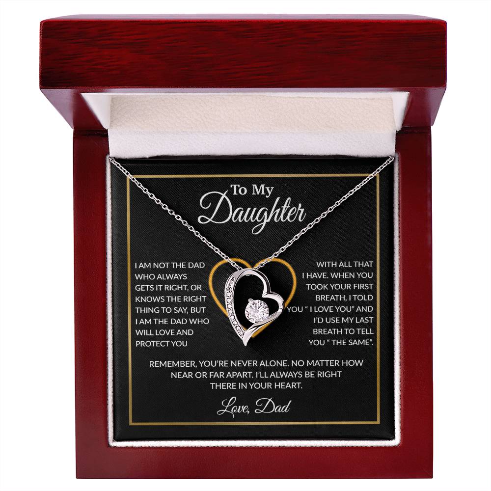 To My Daughter Necklace, Gift For Daughter From Dad, Daughter Father Necklace 13_1_Black