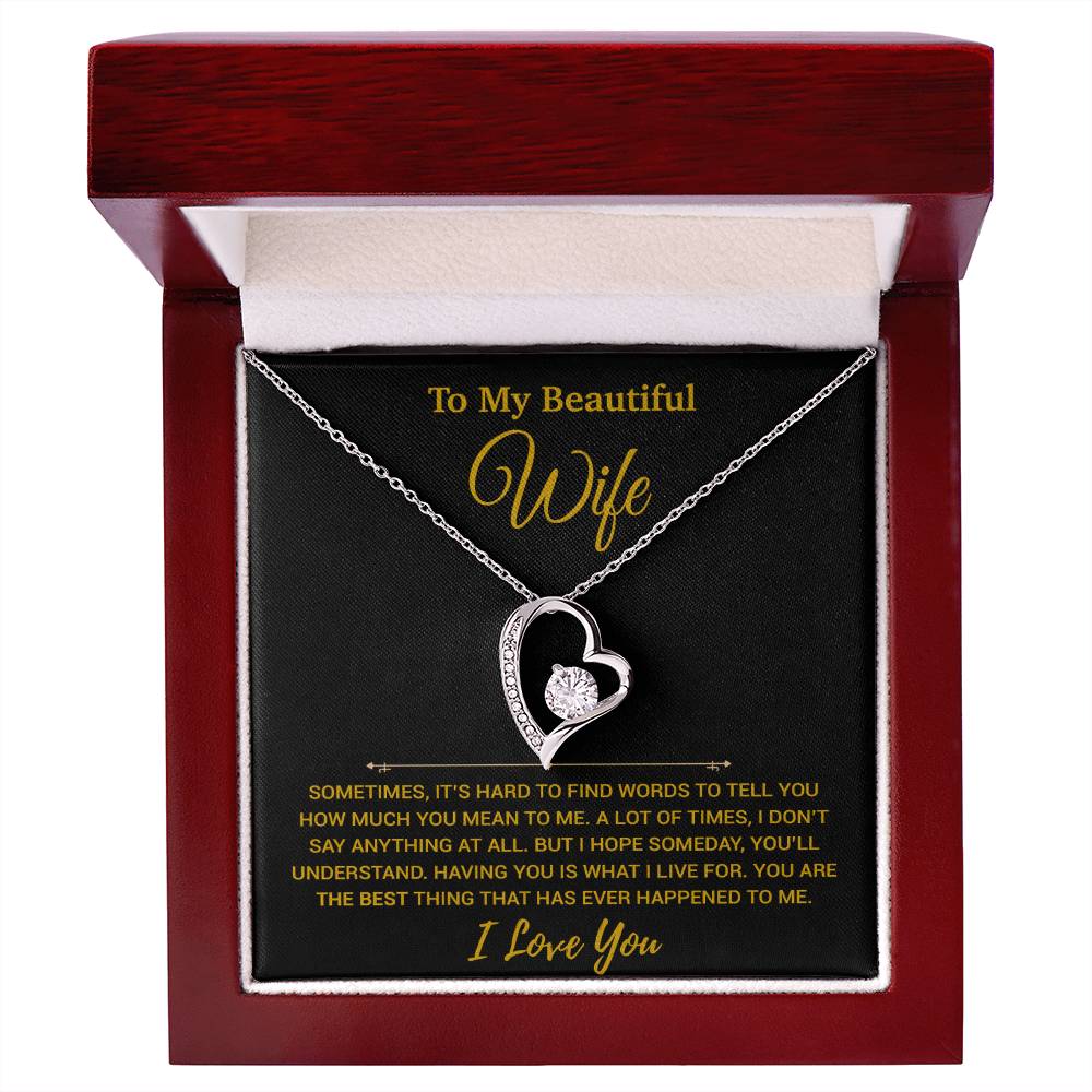 To My Wife Necklace, Christmas Gifts For Women, Anniversary Gift For Wife 19_11_Gold