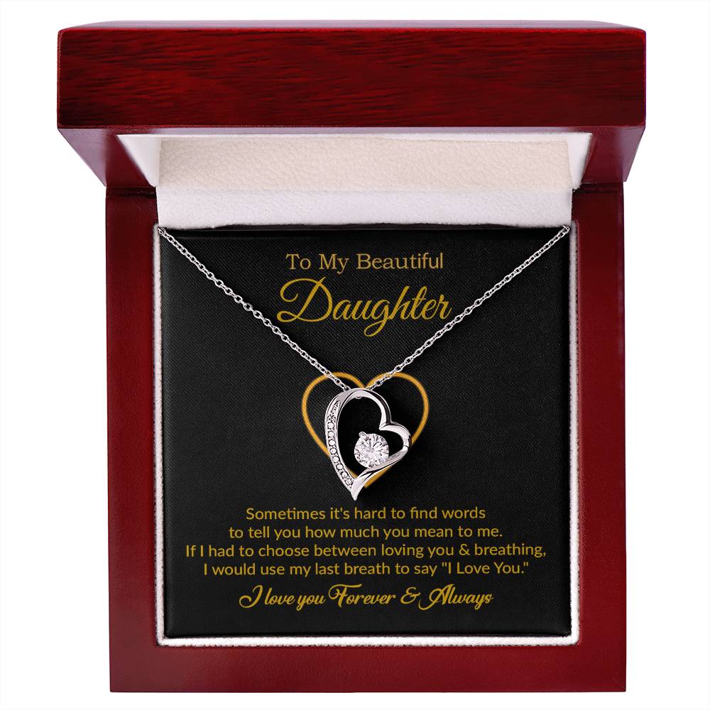To My Daughter Necklace, Gift For Daughter From Dad, Daughter Father Necklace 22_7_Gold