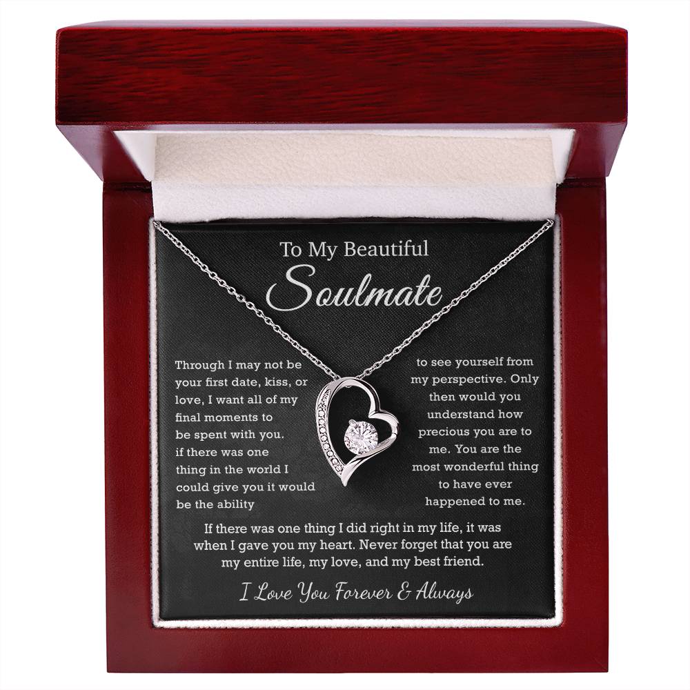 To My Beautiful Soulmate, Soulmate Necklace Gift , Gift for Wife, Birthday Gift