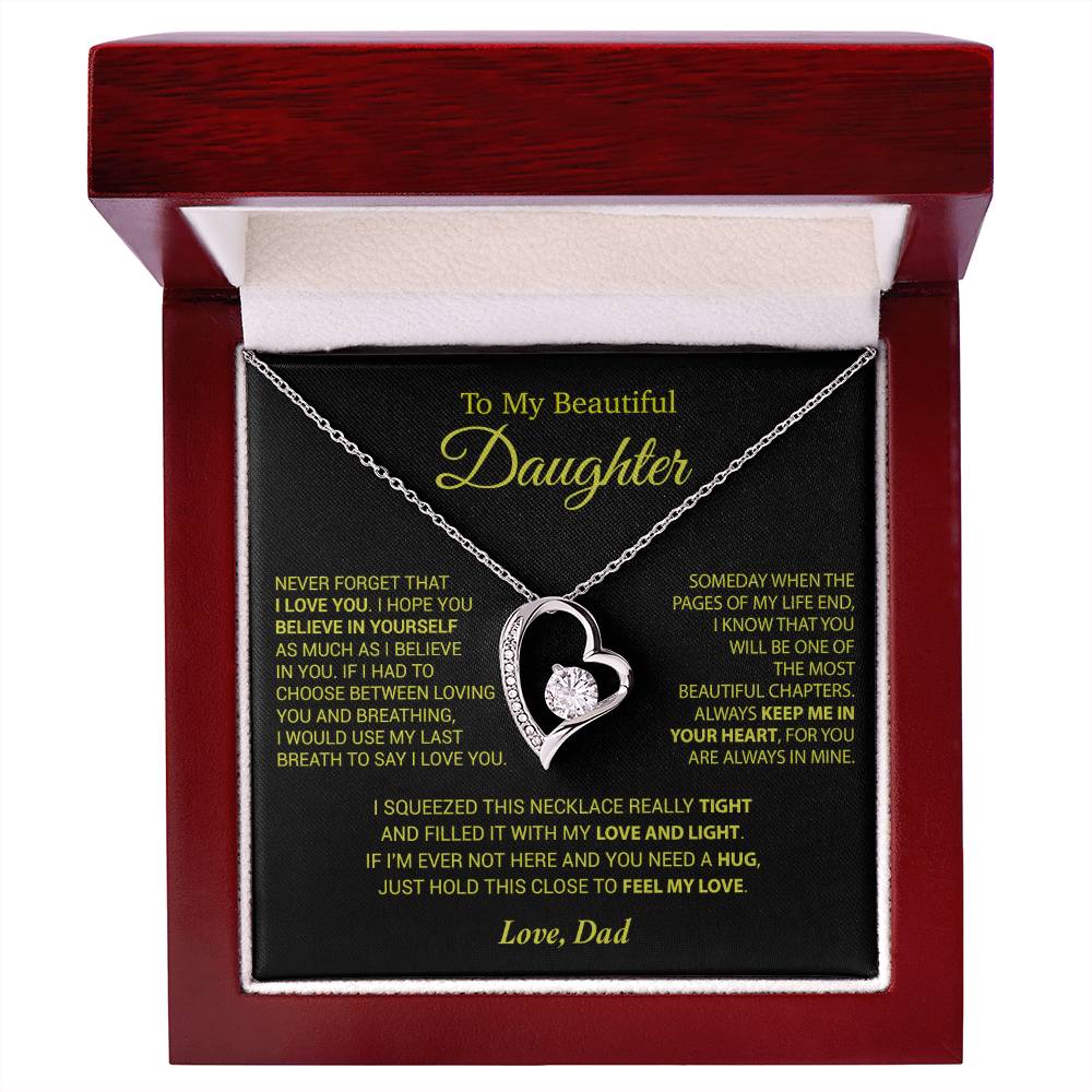 To My Daughter Necklace, Daughter Father Necklace, Daughter Gift From Dad 6_9_xanh