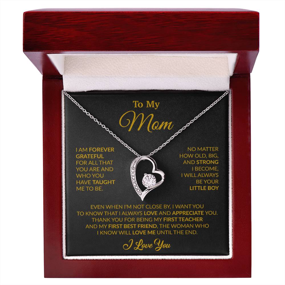 To My Mom Necklace, Gift For Mom From Daughter, Mother's Day Gifts 3_4_Gold