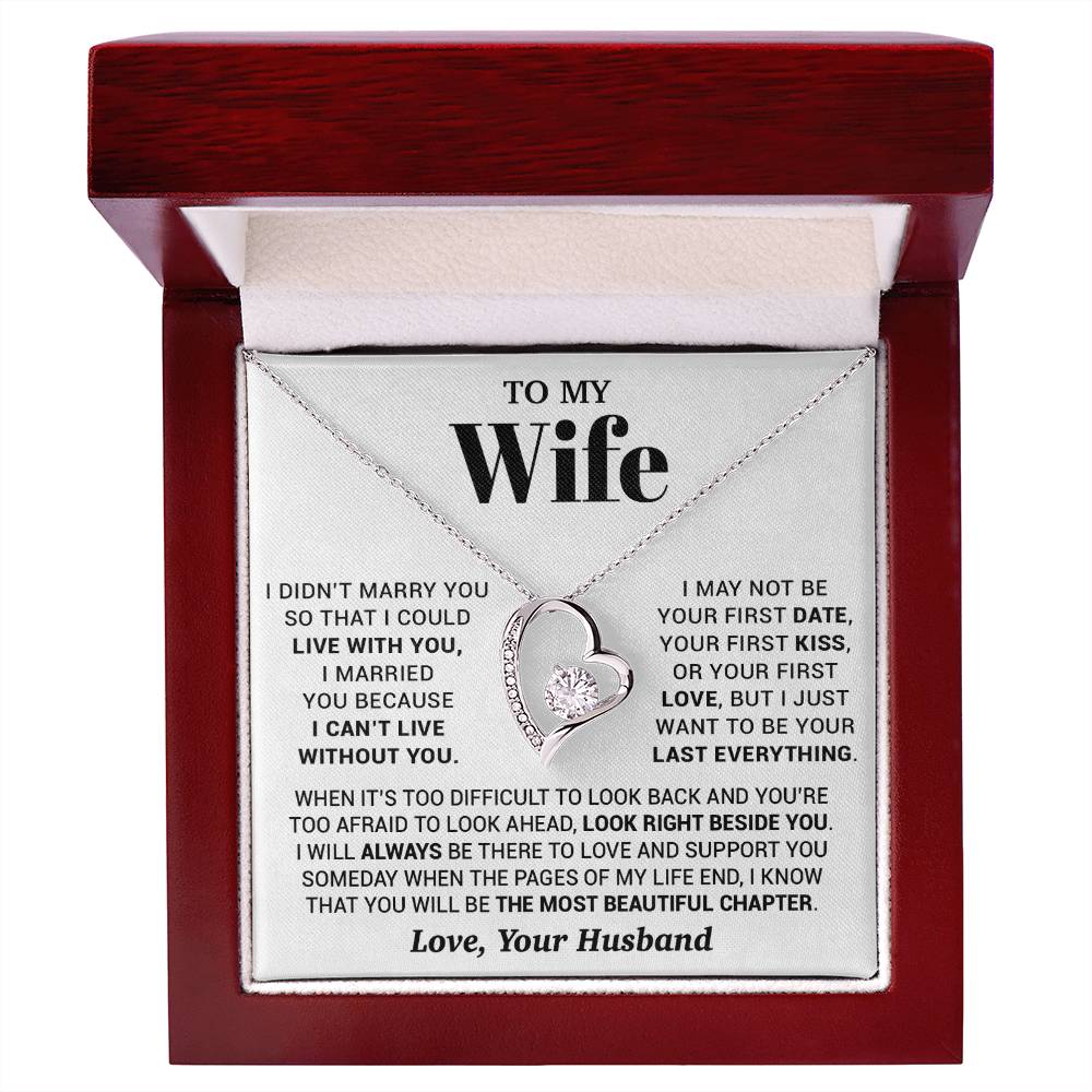To My Wife Necklace, Christmas Gifts For Women, Anniversary Gift For Wife 28_9_White
