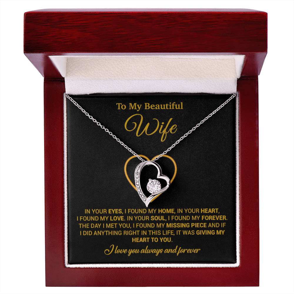 To My Wife Necklace, Gift For Wife, Anniversary Gift For Wife, Necklace For Wife 5_2_Gold