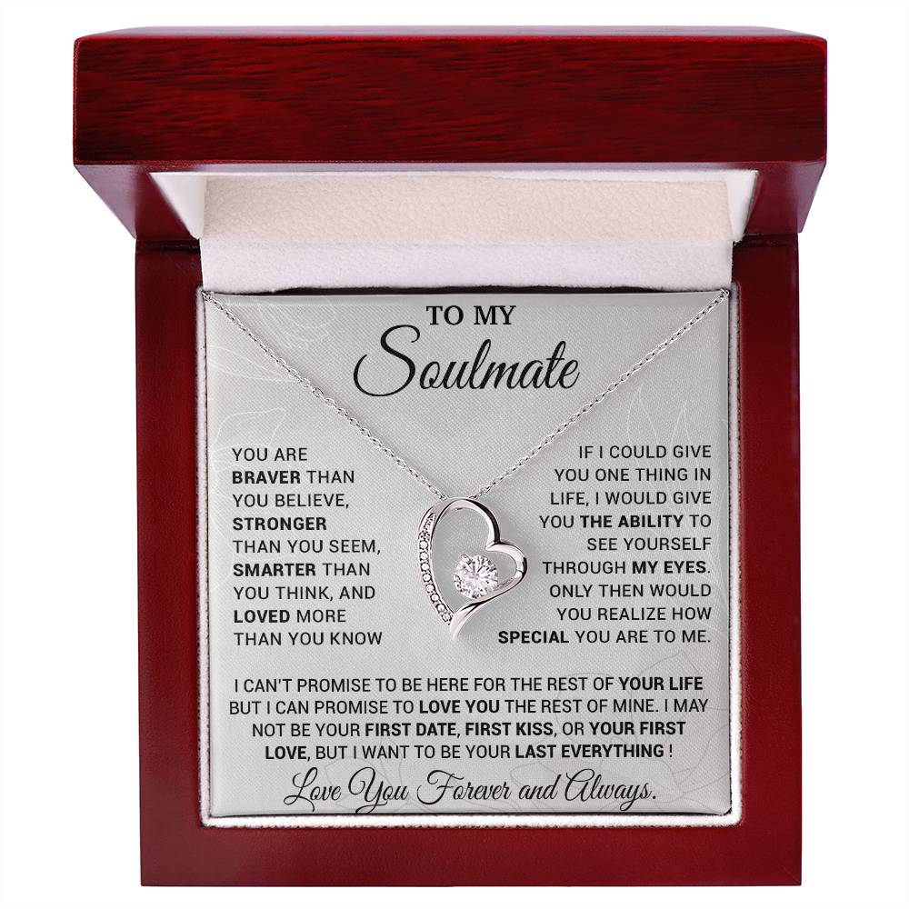 To My Soulmate Necklace, Necklace Gift, Soulmate Gift, Soulmate Jewelry
