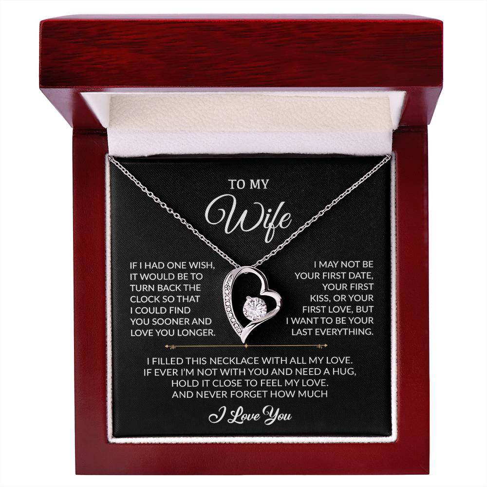 To My Wife Necklace, Gift For Wife, Anniversary Gift For Wife, Necklace For Wife 2_8_Black