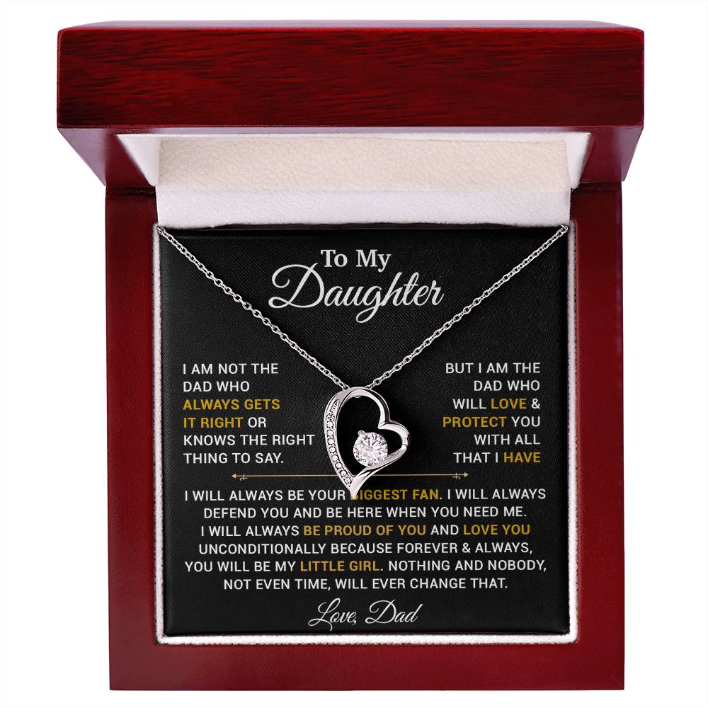 To My Daughter Necklace, Gift for Daughter from Dad, Father Daughter Necklace 4_4_Gold