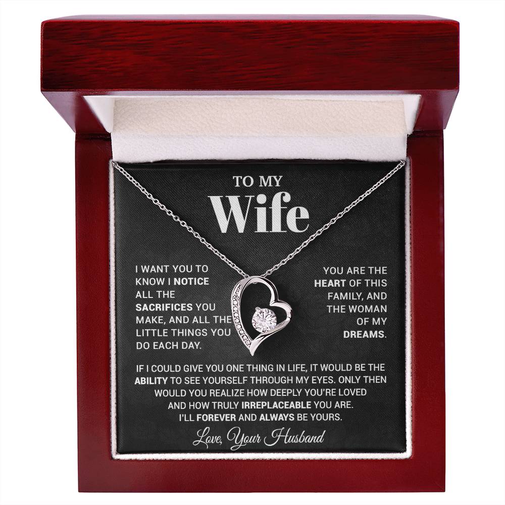 To My Wife Necklace, Christmas Gifts For Women, Anniversary Gift For Wife 6_10_Black