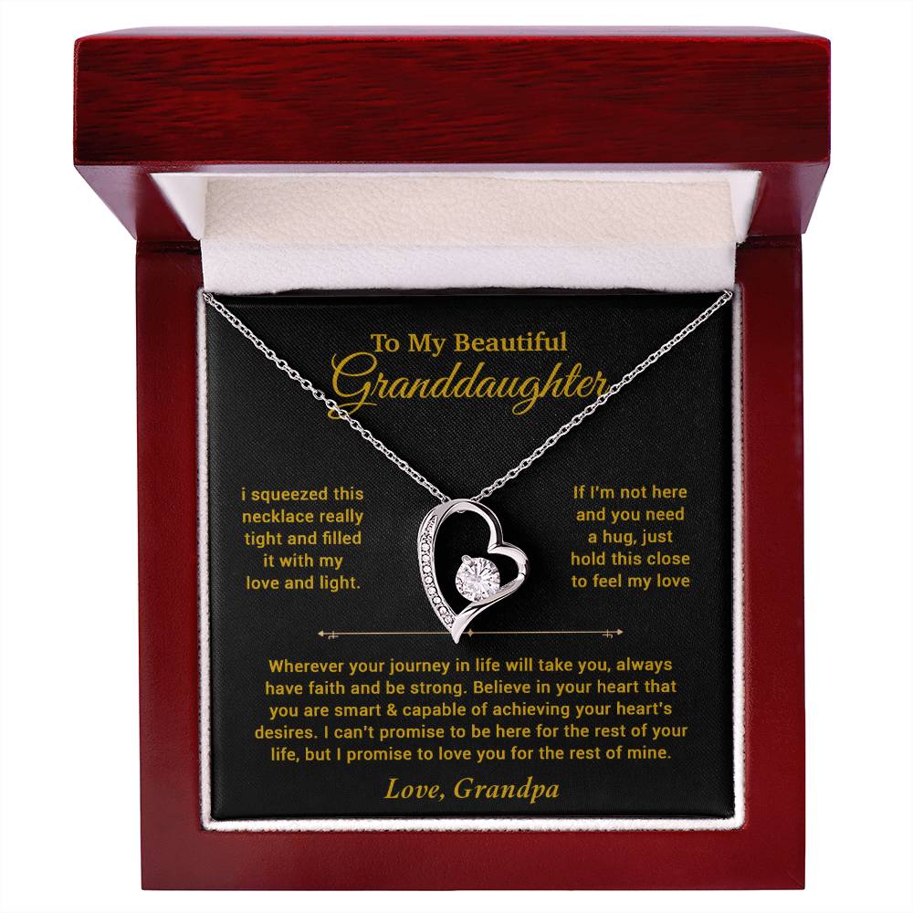 To My Granddaughter Necklace, Birthday Gift For Granddaughter, Birthday Gifts 11_6_Gold