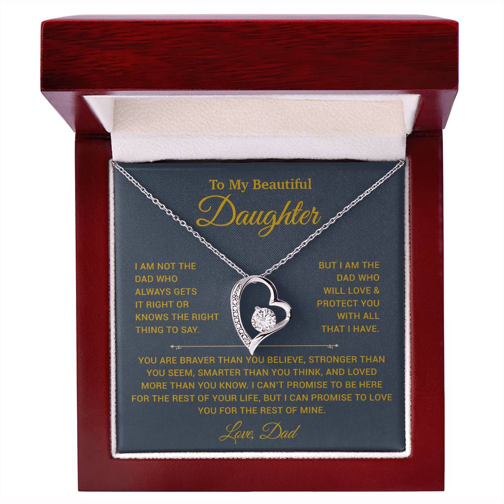 To My Daughter Necklace, Gift for Daughter from Dad, Father Daughter Necklace